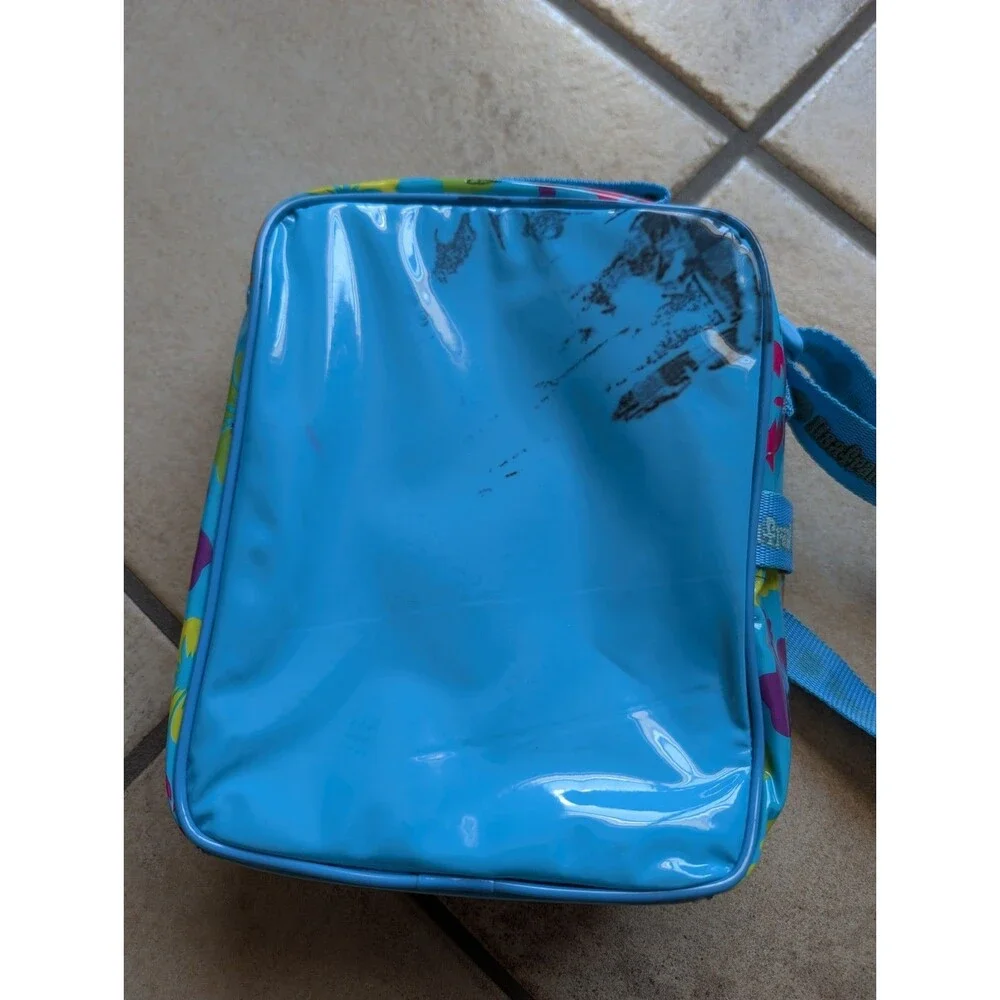Vintage 90s Lisa Frank Insulated Lunch Box Surfer Girl Long Strap 2 Compartments